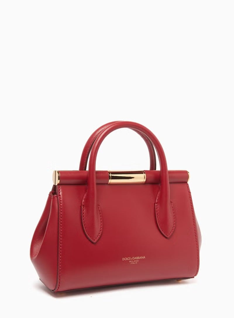 D&G Dolce  Gabbana Marlene Top-handle Bag, Women's Tote Bag, Women's Hand Bag, Women's Shoulder Bag, Women's Cross Body Bag, Women's Travel Bag, Red-24cm - Image 3